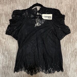 Savanna Jane Elegant Black Lace Blouse